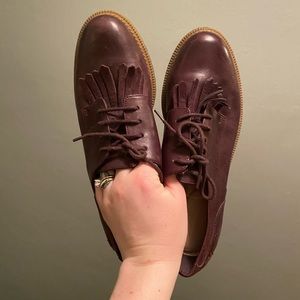 Clark’s Purple Leather Loafers